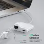 Нов USB C към Ethernet адаптер мрежов конвертор с PD 60W зареждане за MacBook Pro/Air, снимка 5