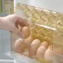Органайзер за яйца за хладилник, съхранение, флип с 3 слоя, 30 части, ABS, снимка 9