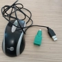 Мишка за компютър с кабел завърващ с USB накрайник(конектор) и със зелен PS/2 адаптер(преходник), снимка 4