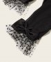 Модерни елегантни еластични ръкавици с тюл в черно, снимка 2