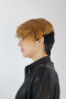 Къса перука от ЕСТЕСТВЕН косъм в русо и черно с бретон Регина, снимка 3