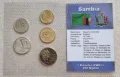 Замбия. Африка. Сет от 5 монети. 1992 година. UNC., снимка 1