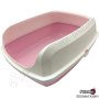 Полузатворена Котешка Тоалетна - M, L размер - Розова разцветка - Cat Toilet Easy - Pet Interest, снимка 1