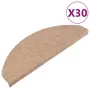 vidaXL Самозалепващи стелки за стъпала, 30 бр, бежови, 65x22,5x3,5 см, снимка 1