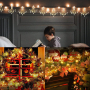 KINGCOO LED светлини фойерверк верижни за декорация с батерии и дистанционно управление, топло бяло , снимка 9
