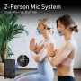 KIMAFUN IP67 Водоустойчив безжичен фитнес микрофон, 2.4G,за двама души, снимка 2