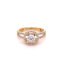 Златен дамски пръстен 2,86гр. размер:55 14кр. проба:585 модел:22106-6, снимка 1