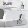 PawHut Котешка тоалетна с капак, лъжичка, снимка 10