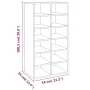 vidaXL Етажерка за обувки, опушен дъб, 54x34x100,5 см, инженерно дърво, снимка 6