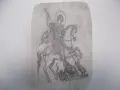 КАМЕННА ИКОНА СВЕТИ ГЕОРГИ - ДВУСТРАННА, снимка 1