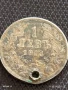 Сребърна монета 1 лев 1913г. Царство България продупчена за НАКИТ, НОСИЯ, КОЛЕКЦИЯ 30352, снимка 6