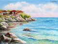 Картини с морски пейзажи | Созопол стария град, снимка 1 - Картини - 44497852