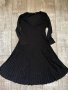Нова черна ежедневно елегантна рокля рипс рипсена еластична разкроена свободен модел, снимка 3