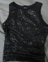 Дамски черен комплект с пайети, снимка 3