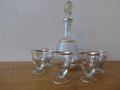 Стъклен сервиз за ракия 1940 г, снимка 2