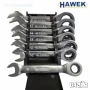 Комплект къси тресчотъчни ключове 8-19 мм HAWEK HW-51072S , снимка 2
