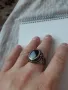 Уникален мъжки бутиков сребърен пръстен с оникси, снимка 1