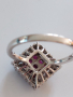 Дамски златен 18 к.пръстен с рубини и брилянти, снимка 13