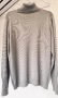 Луксозен италиански пуловер LE TRICOT PERUGIA от фин меринос цвят мляко с кафе, снимка 1