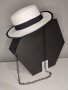 Дамска лятна сламена бяла шапка , снимка 1 - Шапки - 41591894