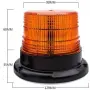 LED сигнална лампа маяк 95mm x 129mm оранжева 12 SMD LED, снимка 3