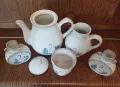 Керамичен чайник, каничка, чаши с лебеди, снимка 3