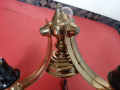 Стар Ретро Полилей Лампа от Бронз с 3 крушки, снимка 5
