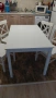 бяла дървена маса с четери стола. , снимка 2