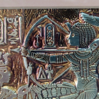 Eгипетска метална пластика, релеф, снимка 4 - Декорация за дома - 36137094