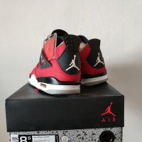 Nike Air Jordan 4 Retro Toro Bravo Red Fire Flames Нови Кецове 42 Размер Номер Мъжки Обувки , снимка 4 - Кецове - 39202381