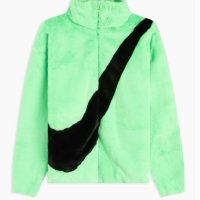 Дамско яке Nike Faux Fur Green - размер XS/S, снимка 4 - Якета - 40677623