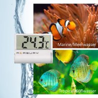 Measury TM11 Термометър за аквариум, за залепване, за сладка и солена вода, снимка 4 - Други стоки за дома - 41792009