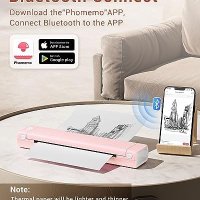Нов Преносим термичен A4 принтер Phomemo M08F Bluetooth без мастило за лаптоп и смартфон, снимка 2 - Друга електроника - 42517577