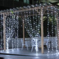 Коледна украса - LED светеща завеса, 300x60 см. , снимка 1 - Декорация за дома - 42678428