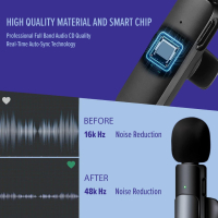 Безжичен микрофон ASILEX за iPhone, мини микрофон - 2 бр., снимка 4 - Аксесоари за Apple - 44512640