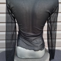Дамска блуза с дълъг ръкав в черен цвят - модел 36, снимка 2 - Блузи с дълъг ръкав и пуловери - 39225359