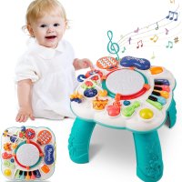 Интерактивна бебешка, музикална масичка с игри, снимка 1 - Музикални играчки - 41203459