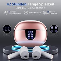 Нови Bluetooth 5.3 слушалки с HD микрофон HiFi стерео звук музика спорт, снимка 5 - Безжични слушалки - 41721881