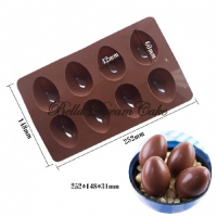 8 яйца яйце реален размер силиконов молд форма фондан шоколад гипс свещ , снимка 2 - Форми - 36118785