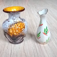 Малки порцеланови вазички и свещник , снимка 3 - Декорация за дома - 44505678