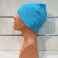Нова мъжка зимна шапка рипс с подгъв в цвят син меланж, снимка 13 - Шапки - 39333037