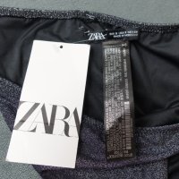 ZARA S нова бански долчника в черно с лъскави частици, снимка 6 - Бански костюми - 41580700