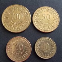 Монети. Тунис . 5 , 2, 1 и 1/2 динар, 10,  20, 50 и 100  милима. 8 бройки. , снимка 9 - Нумизматика и бонистика - 39482442
