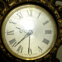 Стар каминен часовник - механичен, снимка 4 - Антикварни и старинни предмети - 44635299
