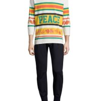 Paul Smith Embroidered Floral Peace Hockey Мъжка Блуза тип Пуловер size S, снимка 4 - Блузи - 42206569