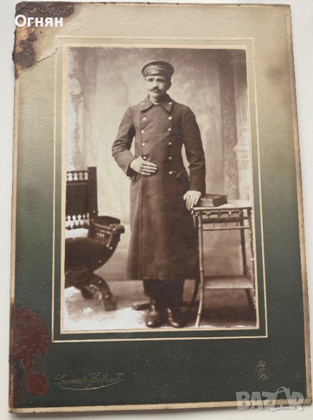 Стара снимка фография военен ателие С.М.Попов София, снимка 1