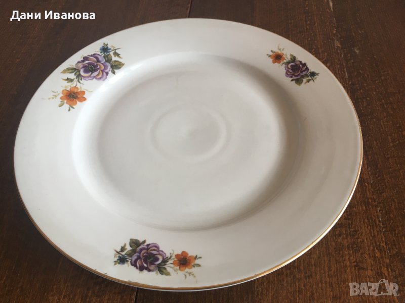 Голяма порцеланова чиния за торта / предястие, снимка 1