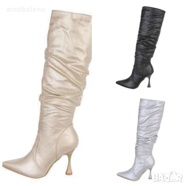 Дамски ботуши на висок ток, 3цвята , снимка 1