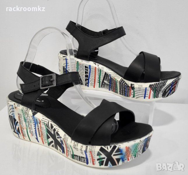 ТОП ЦЕНА! Дамски сандали на платформа от естествена кожа произведени в България! , снимка 1