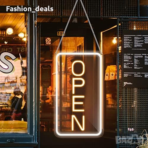 Нов LED ярък неонов знак Отворено за магазин ресторант търговия витрини, снимка 1